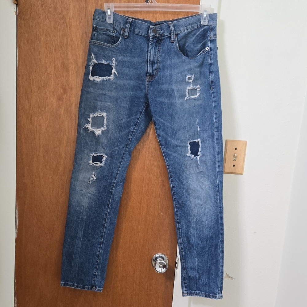 Aeropostale Men’s Distressed Blue Skinny Jeans